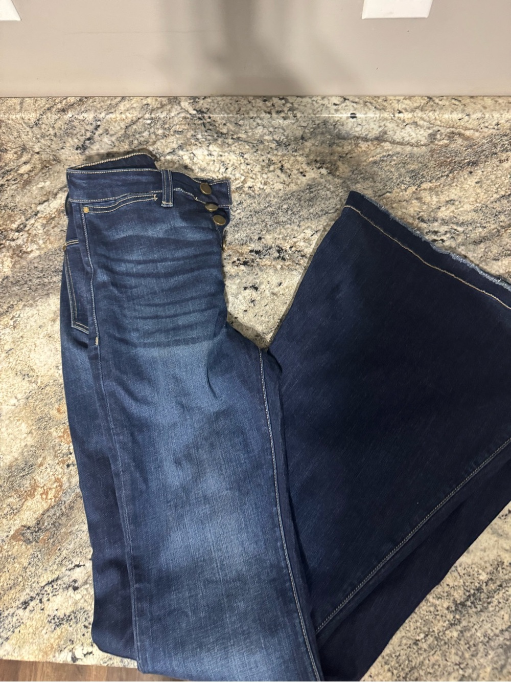 Women’s Petra Dark Blue High-Rise Wide Leg Women's Jeans